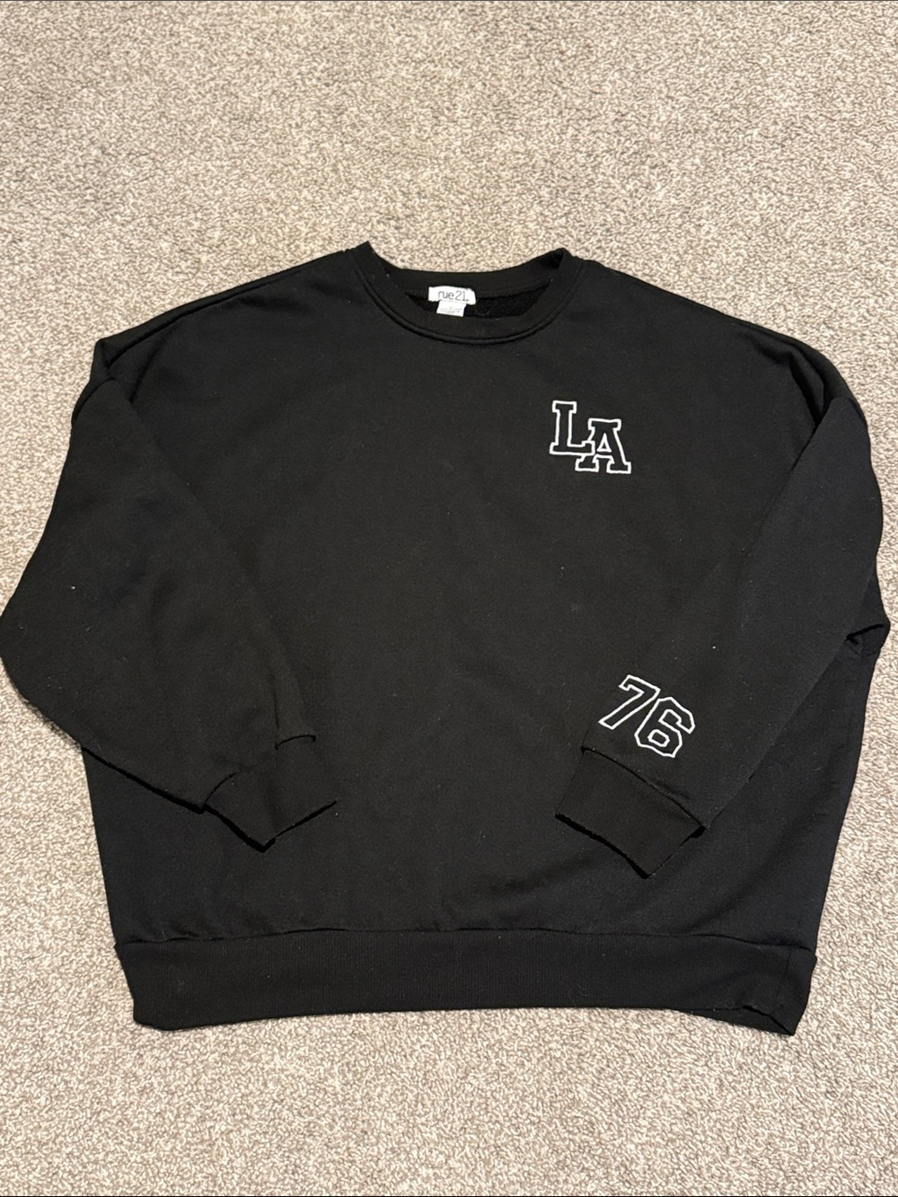 Black LA Logo Crewneck Sweater